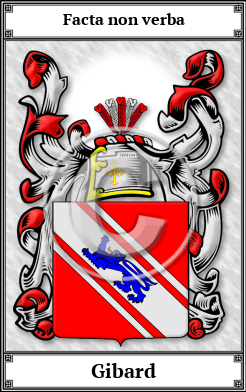 Gibard Family Crest Download (JPG)  Book Plated - 150 DPI