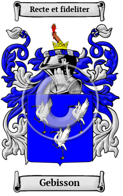 Gebisson Family Crest/Coat of Arms