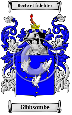 Gibbsombe Family Crest/Coat of Arms