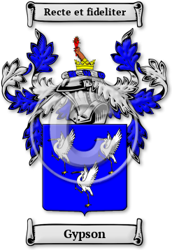 Gypson Family Crest Download (jpg) Legacy Series - 150 DPI