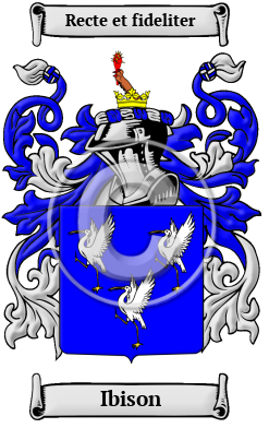 Ibison Family Crest/Coat of Arms