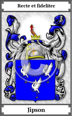 Jipson Family Crest Download (JPG)  Book Plated - 150 DPI