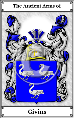 Givins Family Crest Download (JPG)  Book Plated - 150 DPI