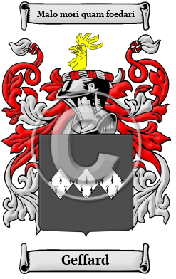 Geffard Family Crest/Coat of Arms