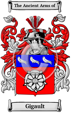 Gigault Family Crest/Coat of Arms