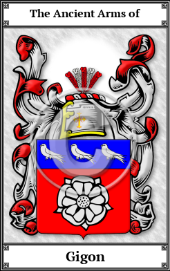 Gigon Family Crest Download (JPG)  Book Plated - 150 DPI