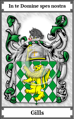 Gills Family Crest Download (JPG) Book Plated - 600 DPI