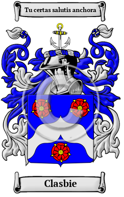 Clasbie Family Crest/Coat of Arms