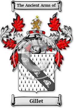 Gillet Family Crest Download (jpg) Legacy Series - 150 DPI