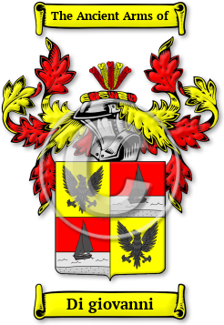 Di giovanni Family Crest Download (jpg) Legacy Series - 150 DPI