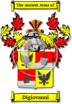 Digiovanni Family Crest Download (jpg) Legacy Series - 150 DPI