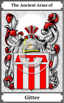 Gitter Family Crest Download (JPG) Book Plated - 600 DPI