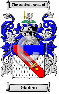 Gladem Family Crest Download (JPG) Heritage Series - 600 DPI