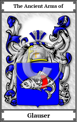 Glauser Family Crest Download (JPG)  Book Plated - 150 DPI