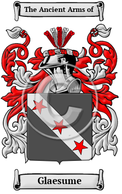 Glaesume Family Crest/Coat of Arms