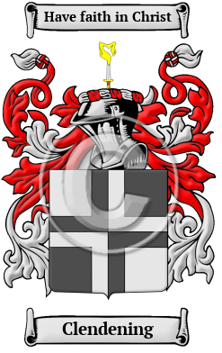 Clendening Family Crest/Coat of Arms