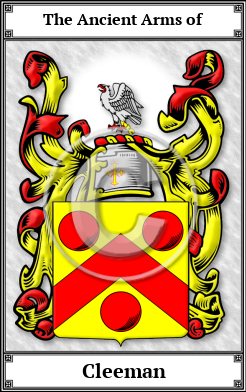 Cleeman Family Crest Download (JPG)  Book Plated - 150 DPI