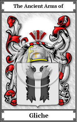 Gliche Family Crest Download (JPG)  Book Plated - 150 DPI