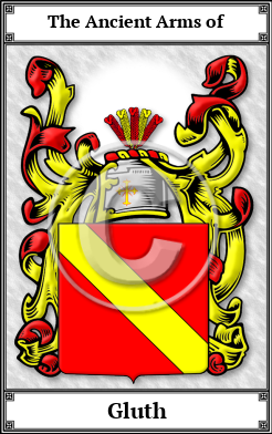Gluth Family Crest Download (JPG) Book Plated - 600 DPI