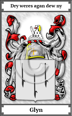 Glyn Family Crest Download (JPG)  Book Plated - 150 DPI