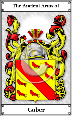 Gober Family Crest Download (JPG)  Book Plated - 150 DPI