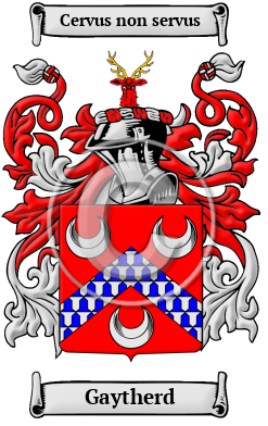 Gaytherd Family Crest/Coat of Arms
