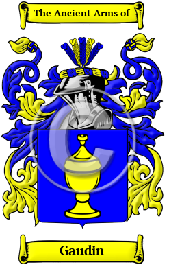 Gaudin Family Crest/Coat of Arms