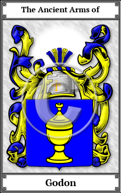 Godon Family Crest Download (JPG) Book Plated - 600 DPI