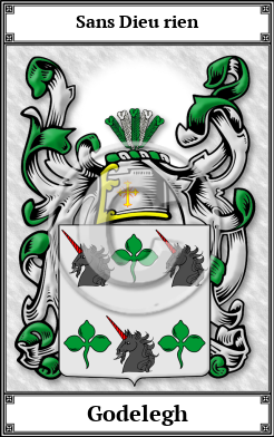 Godelegh Family Crest Download (JPG)  Book Plated - 150 DPI