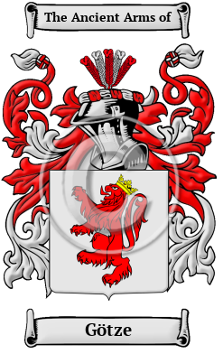 Götze Family Crest/Coat of Arms