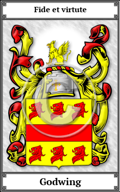 Godwing Family Crest Download (JPG)  Book Plated - 150 DPI