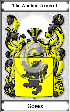 Goess Family Crest Download (JPG)  Book Plated - 150 DPI