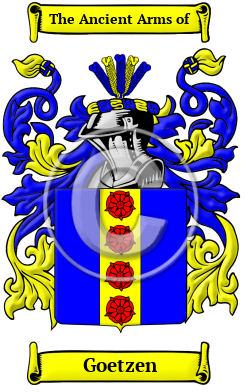 Goetzen Family Crest/Coat of Arms