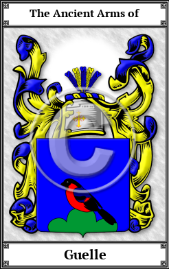 Guelle Family Crest Download (JPG)  Book Plated - 150 DPI