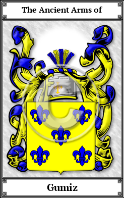Gumiz Family Crest Download (JPG)  Book Plated - 150 DPI