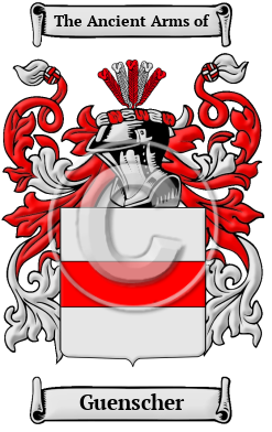 Guenscher Family Crest/Coat of Arms