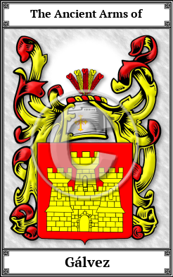 Gálvez Family Crest Download (JPG)  Book Plated - 150 DPI
