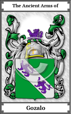 Gozalo Family Crest Download (JPG) Book Plated - 600 DPI