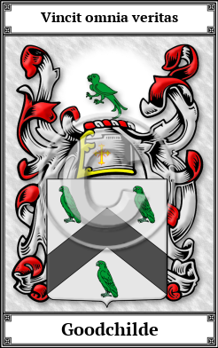 Goodchilde Family Crest Download (JPG)  Book Plated - 150 DPI