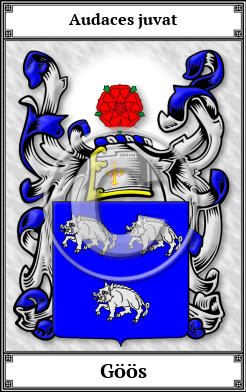 Göös Family Crest Download (JPG)  Book Plated - 150 DPI