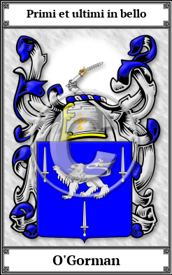 O'Gorman Family Crest Download (JPG)  Book Plated - 150 DPI