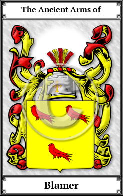 Blamer Family Crest Download (JPG)  Book Plated - 150 DPI