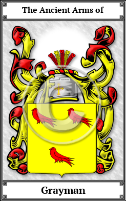 Grayman Family Crest Download (JPG)  Book Plated - 150 DPI