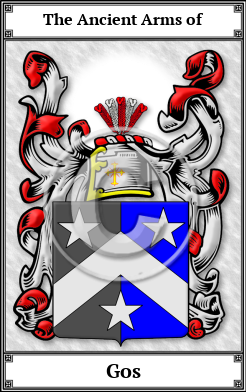 Gos Family Crest Download (JPG)  Book Plated - 150 DPI