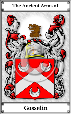 Gosselin Family Crest Download (JPG) Book Plated - 600 DPI