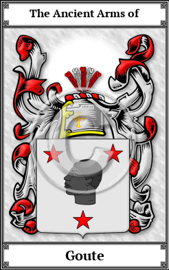 Goute Family Crest Download (JPG) Book Plated - 600 DPI