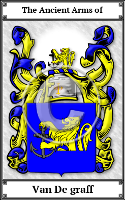 Van De graff Family Crest Download (JPG)  Book Plated - 150 DPI
