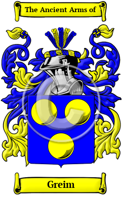 Greim Family Crest/Coat of Arms