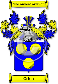 Grien Family Crest Download (jpg) Legacy Series - 150 DPI