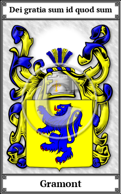 Gramont Family Crest Download (JPG)  Book Plated - 150 DPI